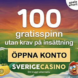 SverigeCasino 100 gratisspinn